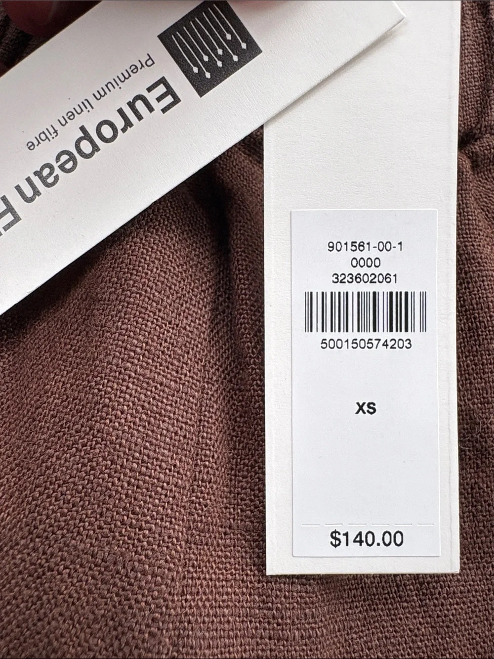 NWT Banana Republic High Rise Wide Leg Linen Pull on Reddish Brown Pant Sz XS